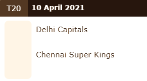 IPL 2021 | CSK vs DC | Match 2, IPL 10 April 2021, Chennai Super Kings vs Delhi Capitals | Live Scores Today